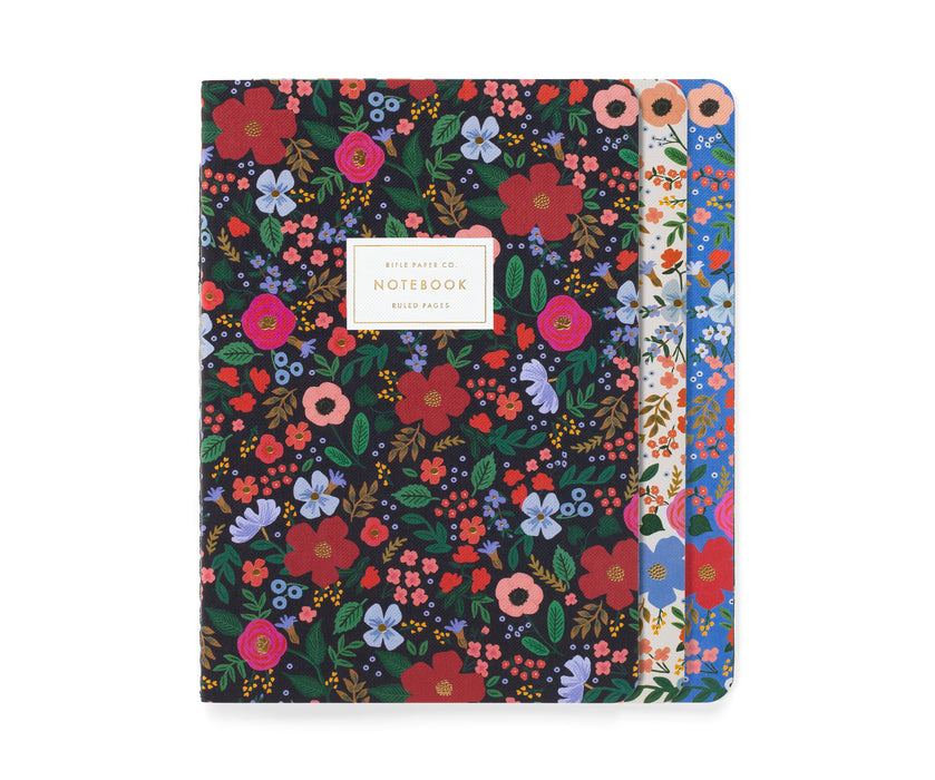Wild Rose Notebooks, Set of 3