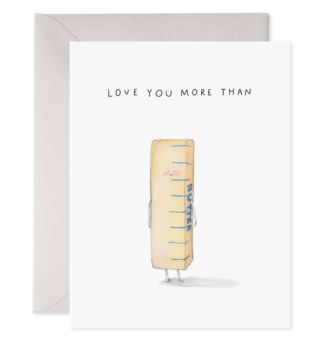 Love You More Than Butter Card