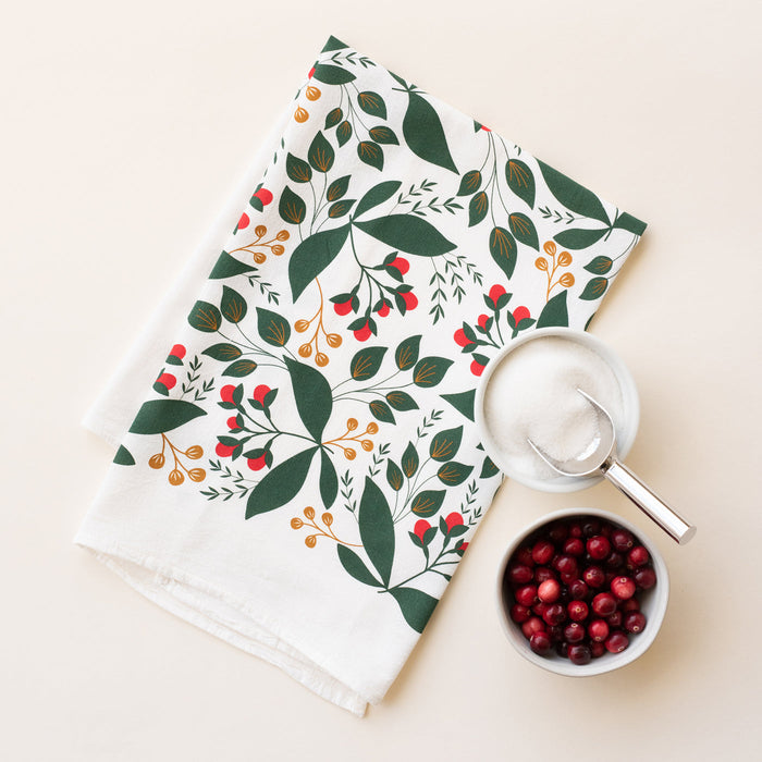 Winterberries Tea Towel