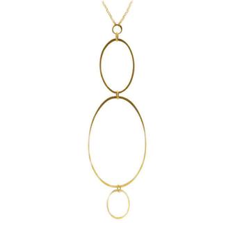 Triple Vertical Ellipse Necklace