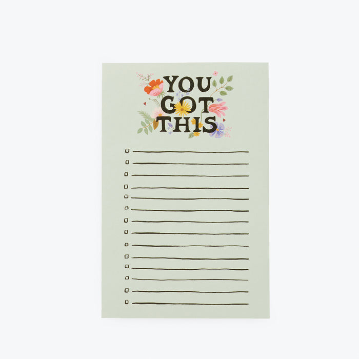 You Got This Checklist Notepad