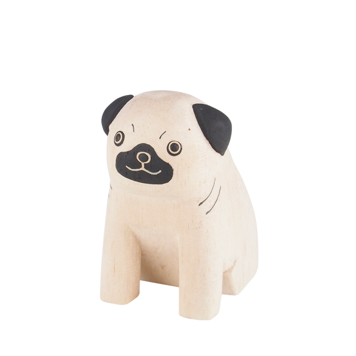 Wee Wooden Pug