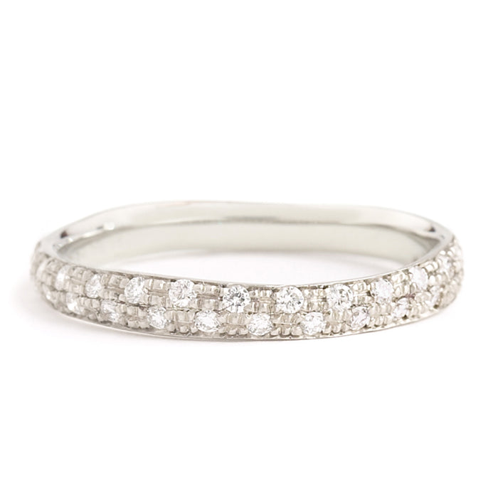 Narrow Pavé Diamond Band