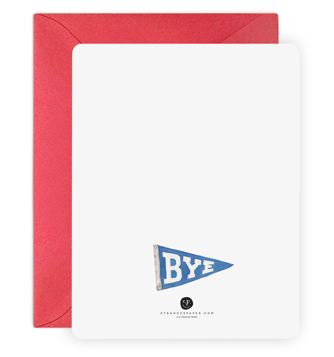 Hi/Bye Flat Notecard, Box of 8