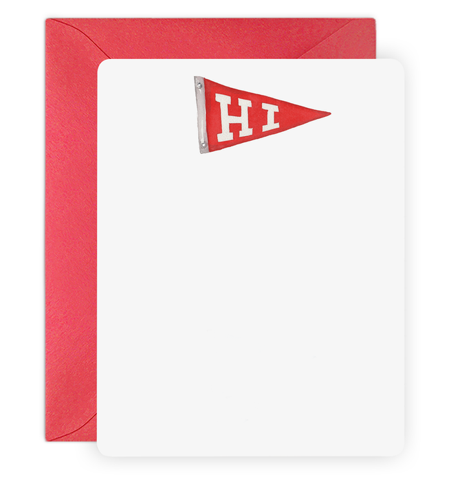 Hi/Bye Flat Notecard, Box of 8