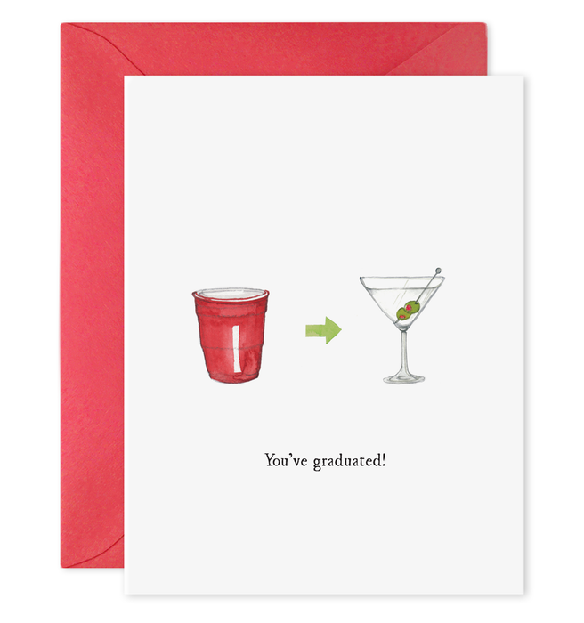 You've Graduated Martini Card