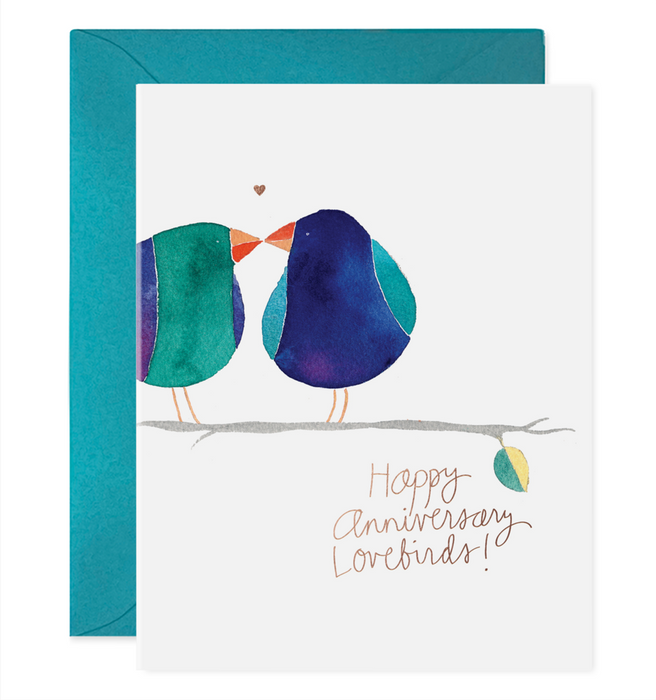 Lovebirds Anniversary Card