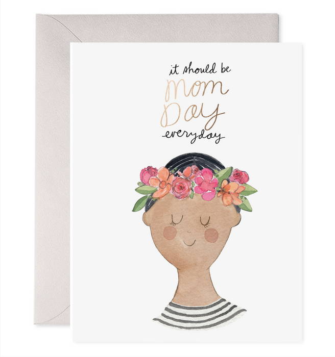 Flower Crown Mom Card