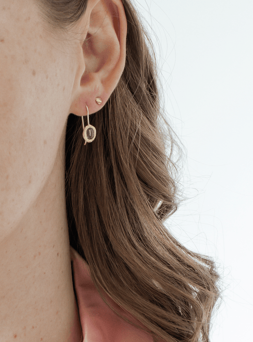 18kt Fixed Hook Poppy Red Sapphire Earrings