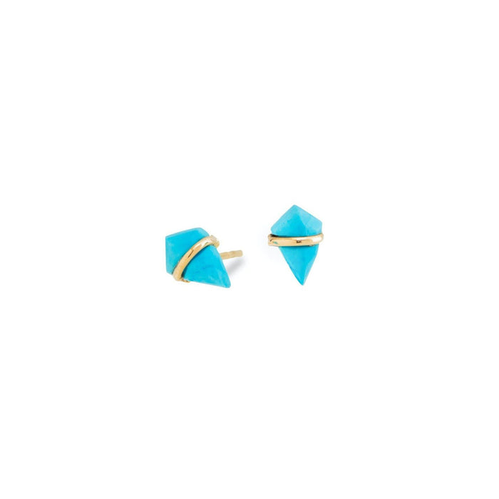 18kt Turquoise Teeny Kite Studs