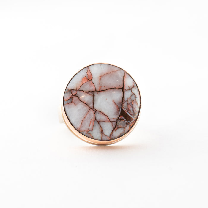 Round Copper in Quartz Ring