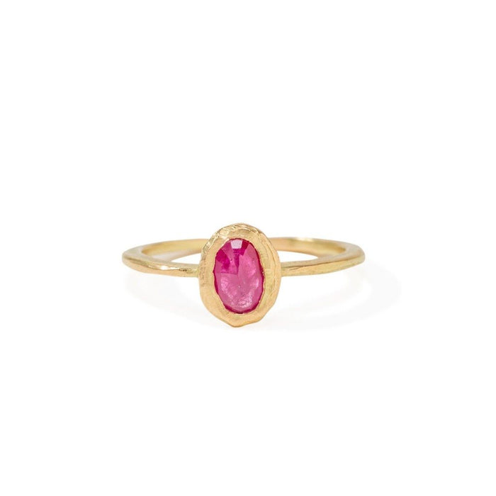 18kt Oval Ruby Ring