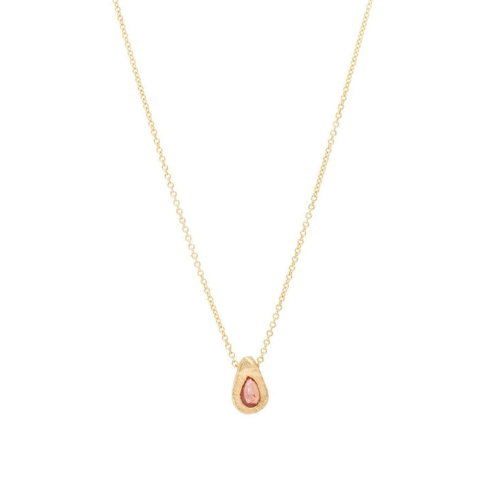 18kt Teardrop Poppy Sapphire Necklace