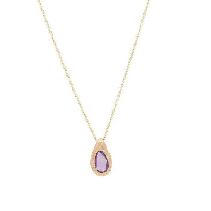 18kt Freeform Purple Sapphire Necklace