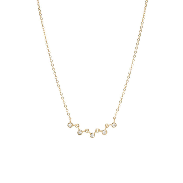 5 Bezel Linked Diamond Necklace