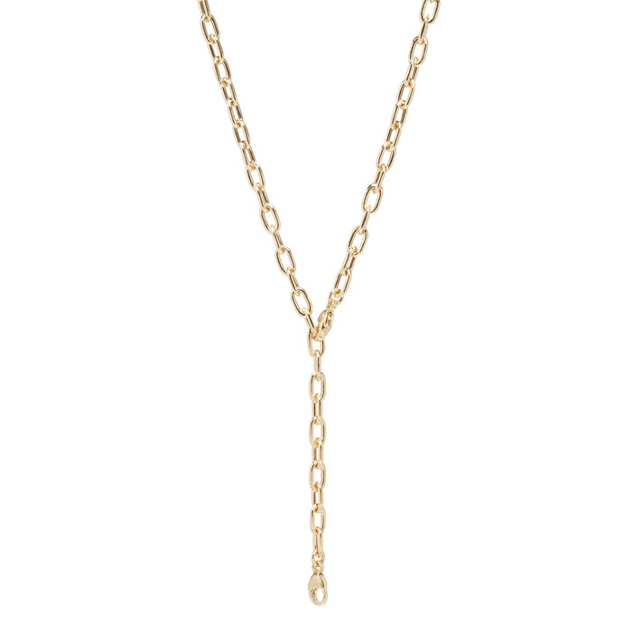 14kt Medium Square Link Necklace with Lobster Clasps