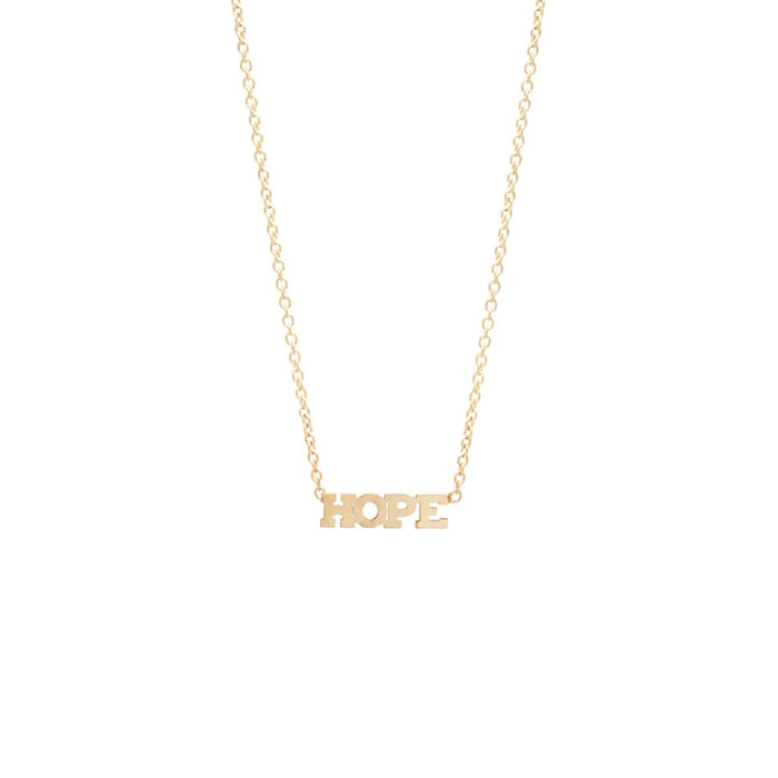14kt Itty Bitty HOPE Necklace