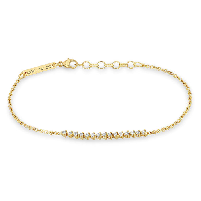 14kt Diamond Tennis Segment Bracelet