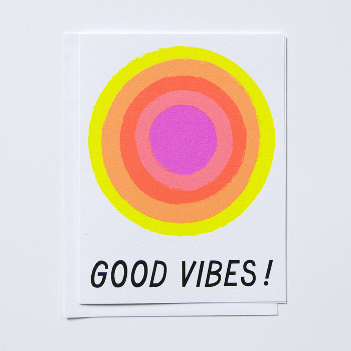 Good Vibes Glowing Neon Sunshine Card