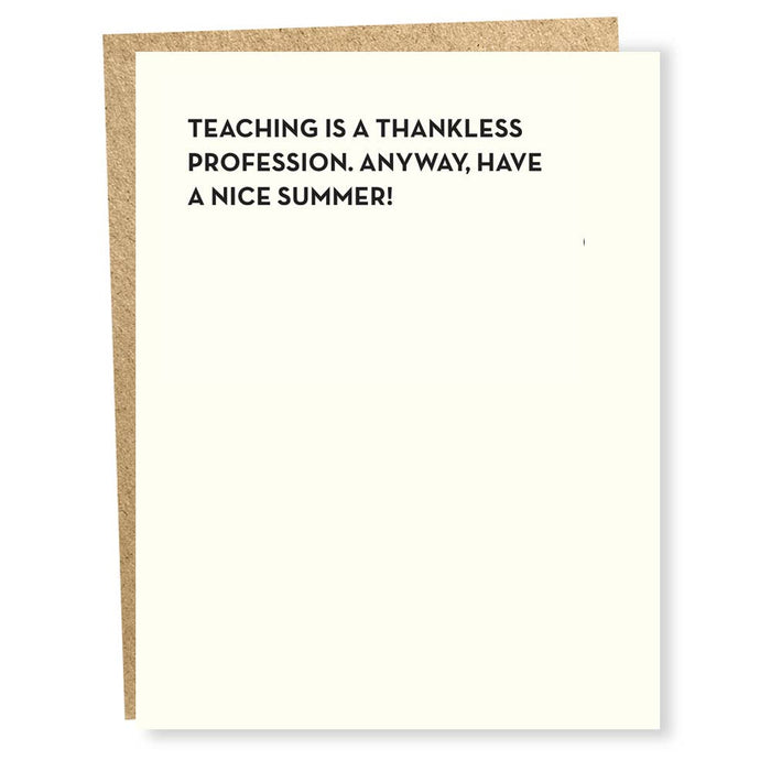 #881 Thankless Card