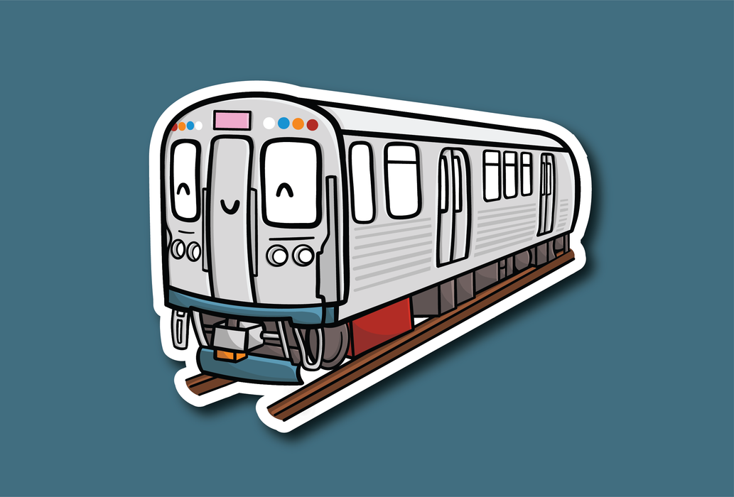 Chicago Train Vinyl Sticker