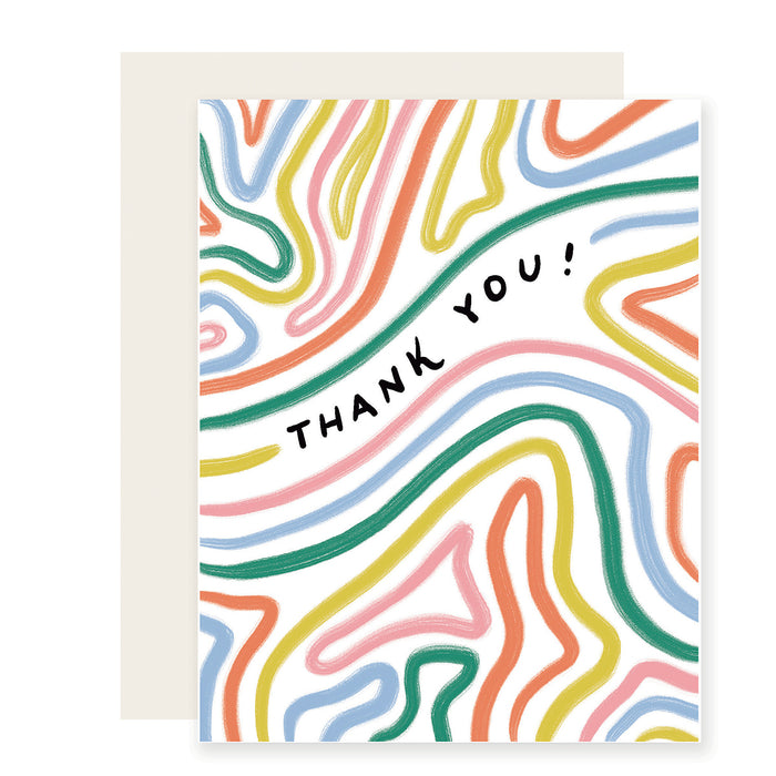 Wavy Thank You Card, Box of 6
