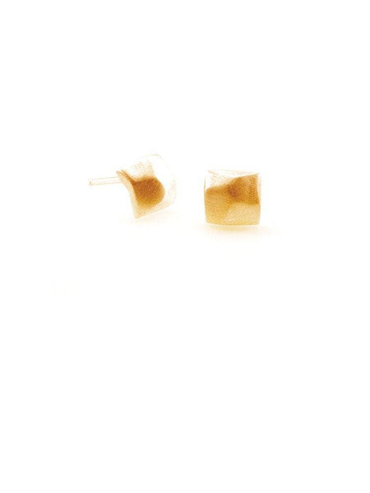 Faceted Square Post Earrings