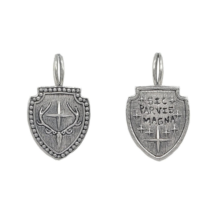 Sterling Silver Elk + North Star Charm