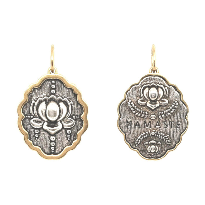 Mixed Metal Namaste Charm