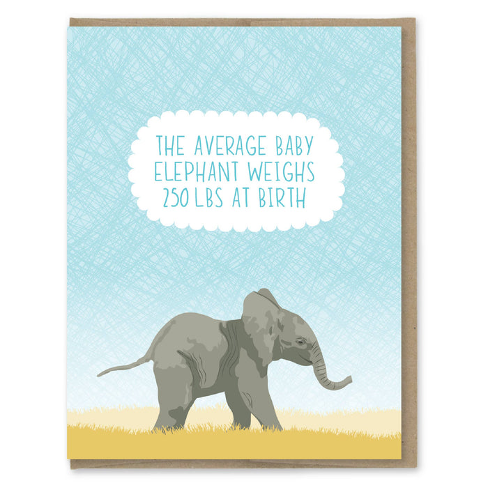 Elephant Spawn Baby Card