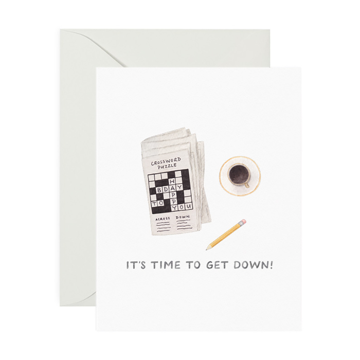 Get Down Crossword Birthday Card