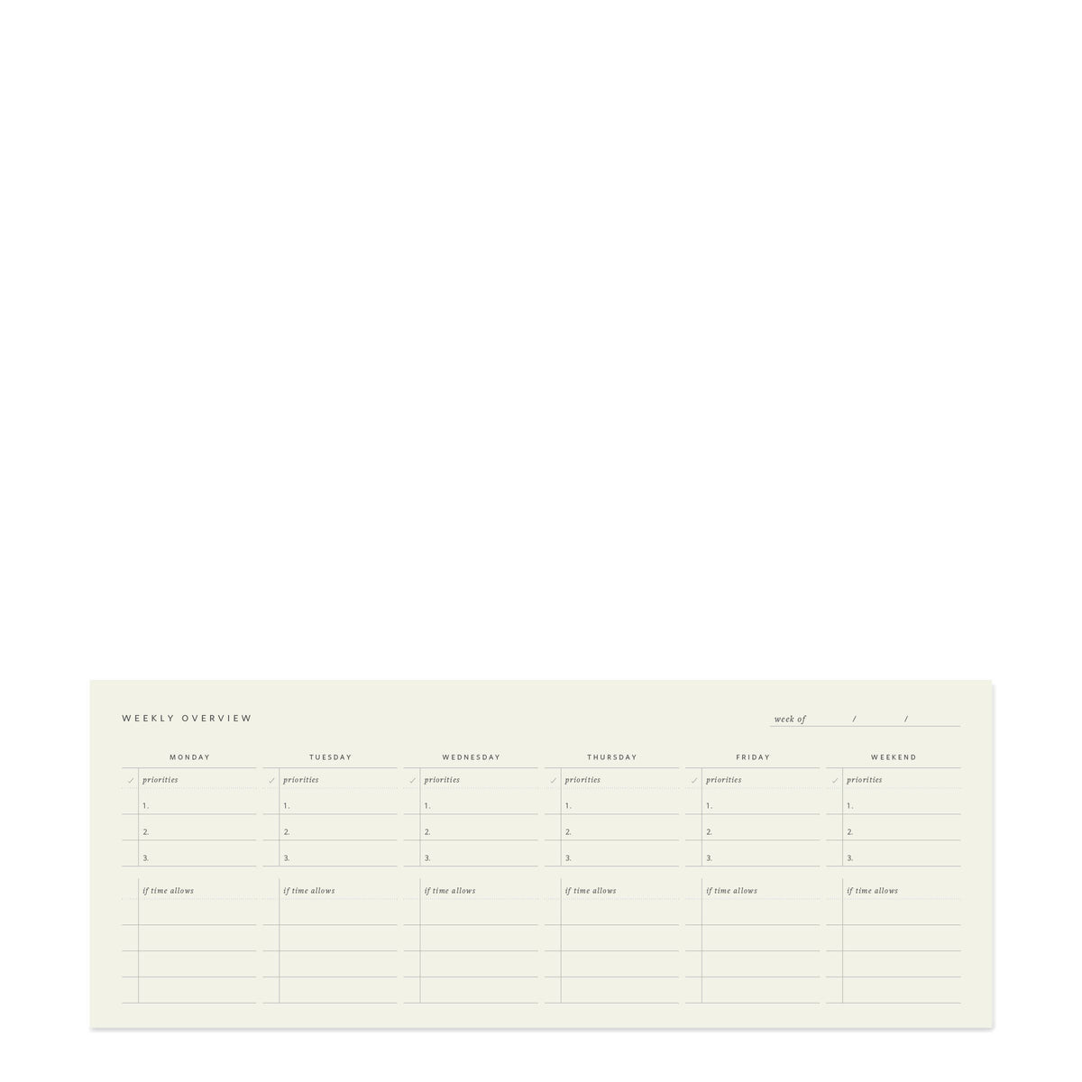 Weekly Keyboard Planner Deskpad Virtu