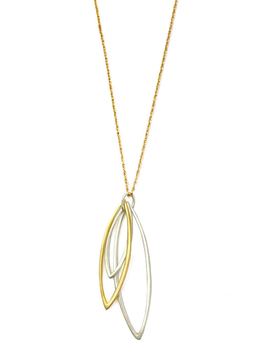 Three Leaves - Silver & Vermeil Necklace