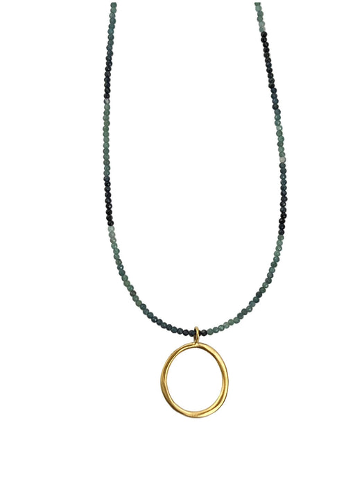 Open Circle on Blue Tourmaline Strand