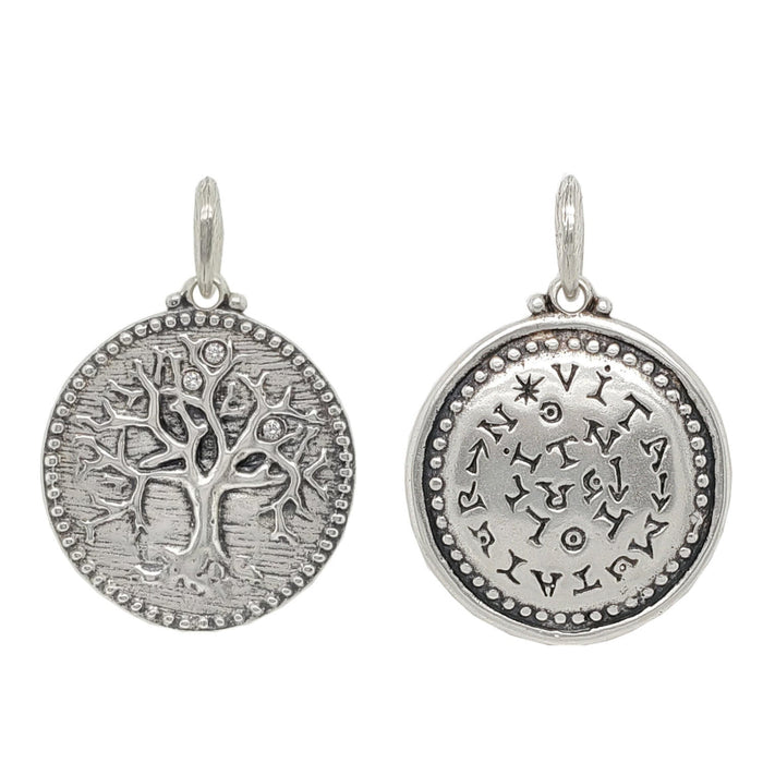 Sterling Silver + Diamond Tree of Life Charm