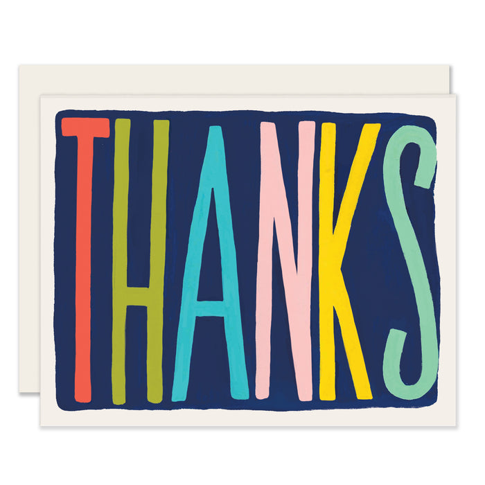 Colorful Thanks Card, Box of 6