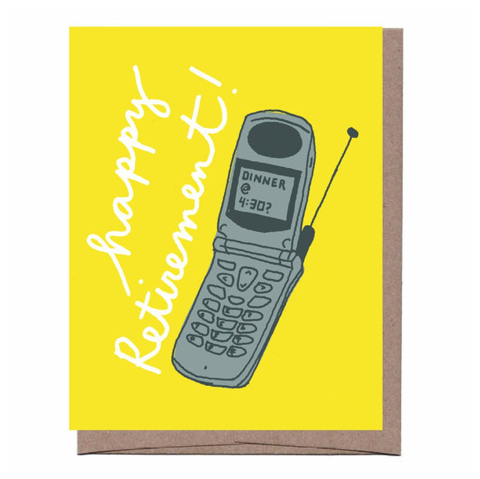 Flip Phone Retirement Card