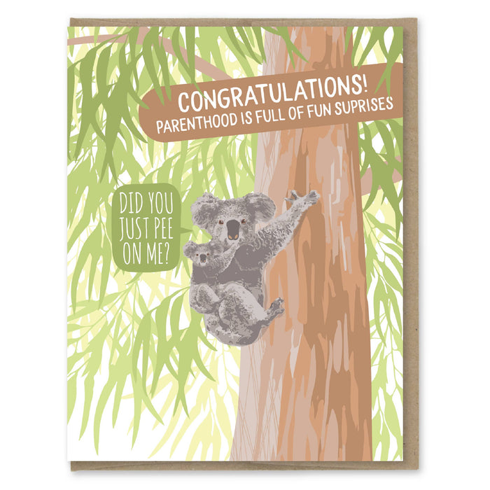 Koala Pee Baby Card