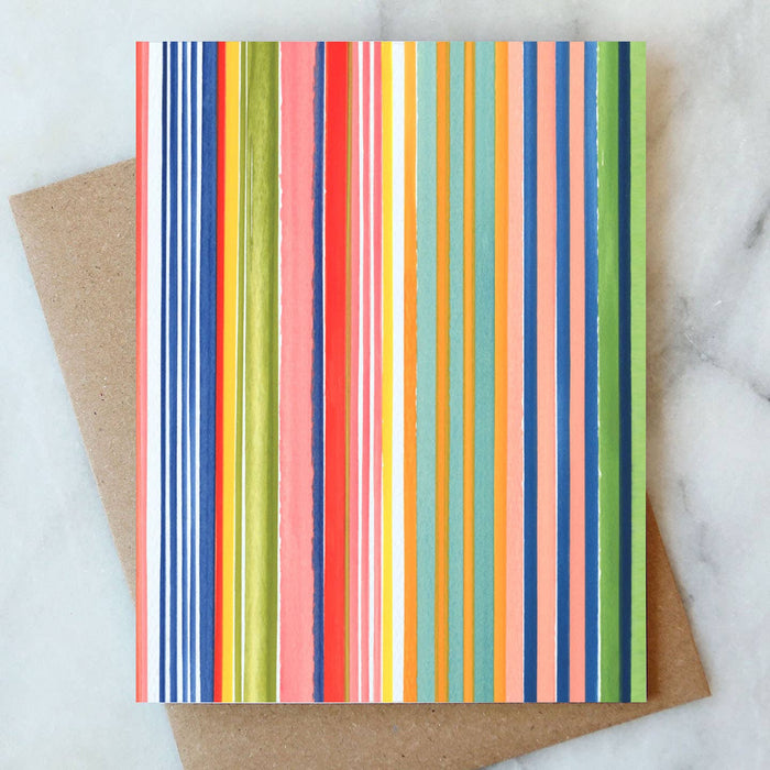 Painted Stripe Blank Card