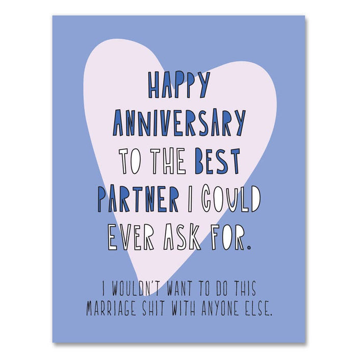 572 - Best Partner Anniversary - A2 card