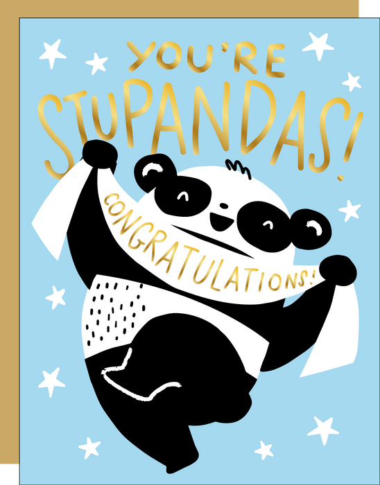 You're Stupandas Congratulations Card