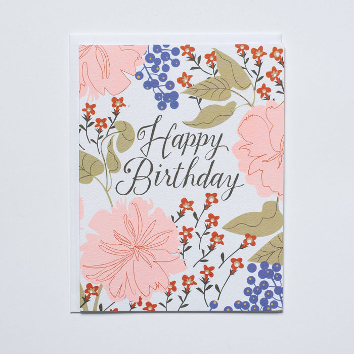 Spring Floral Birthday Card