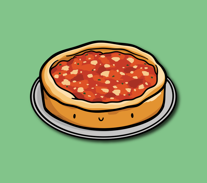 Chicago Pizza Vinyl Sticker