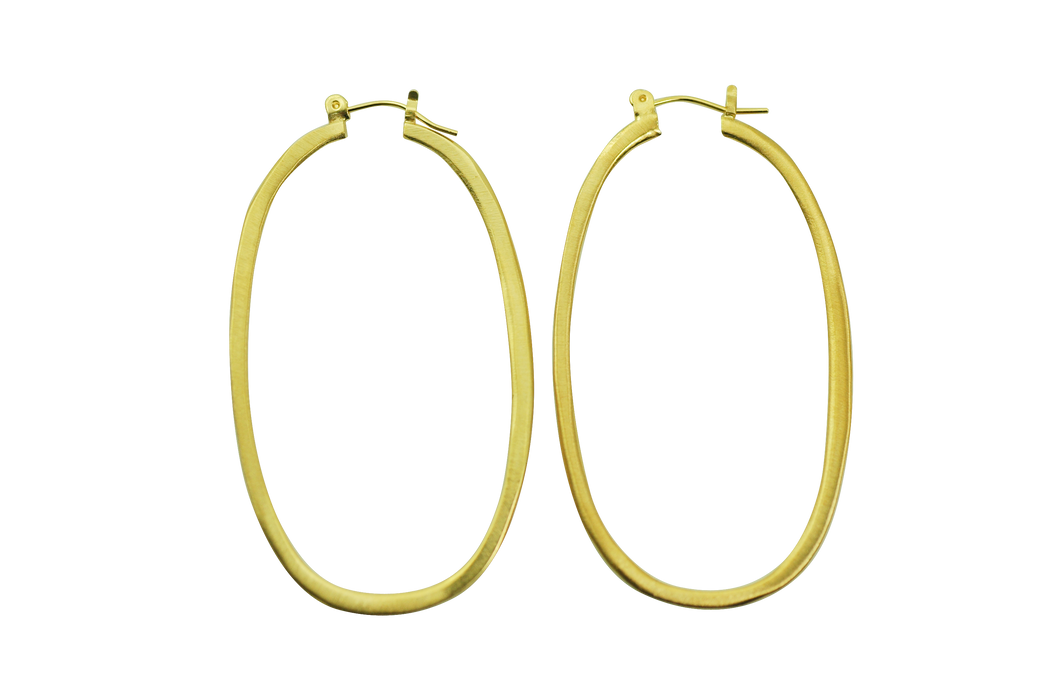 large oval hoops earrings