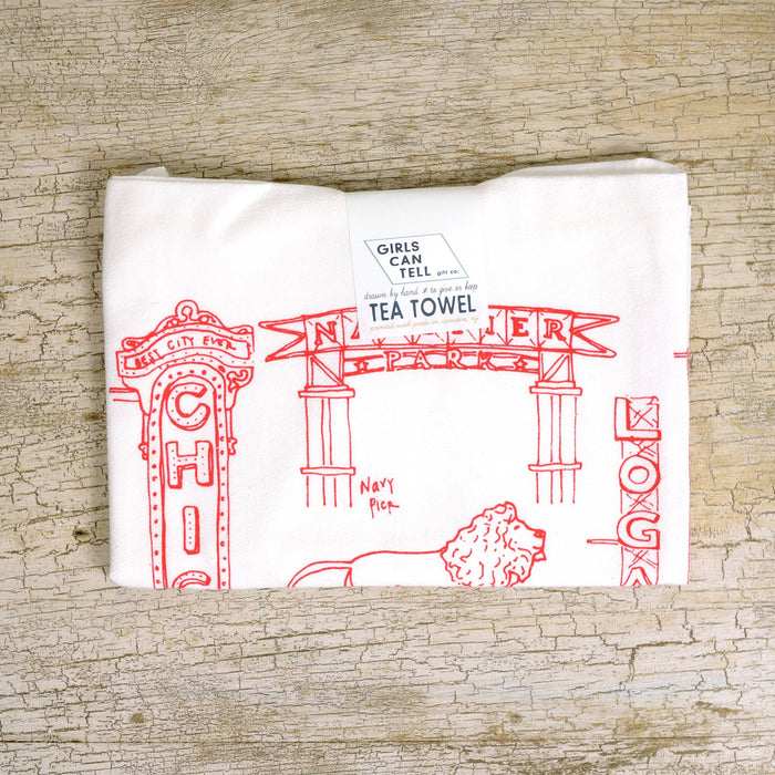 Chicago Landmarks Tea Towel