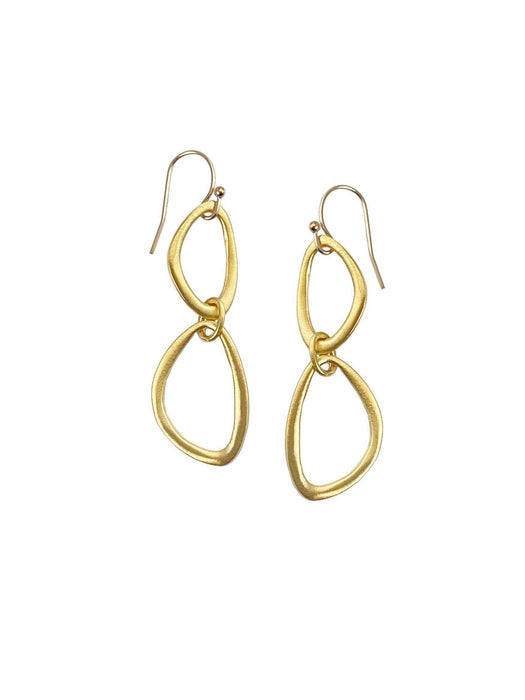 small stacked open petal earrings