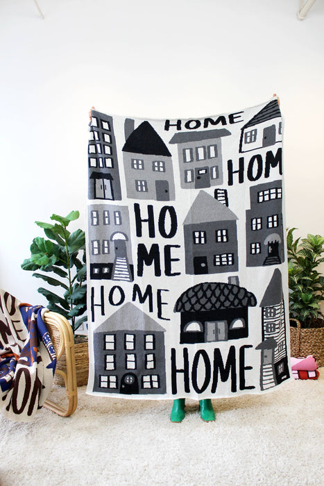 Nice Neighborhood Home Knit Throw Blanket, CHI