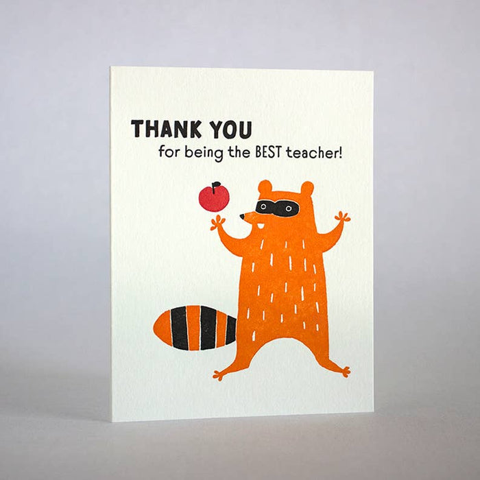 Thank You Teacher Raccoon