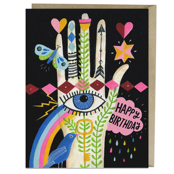 Rainbow Hand Birthday Card