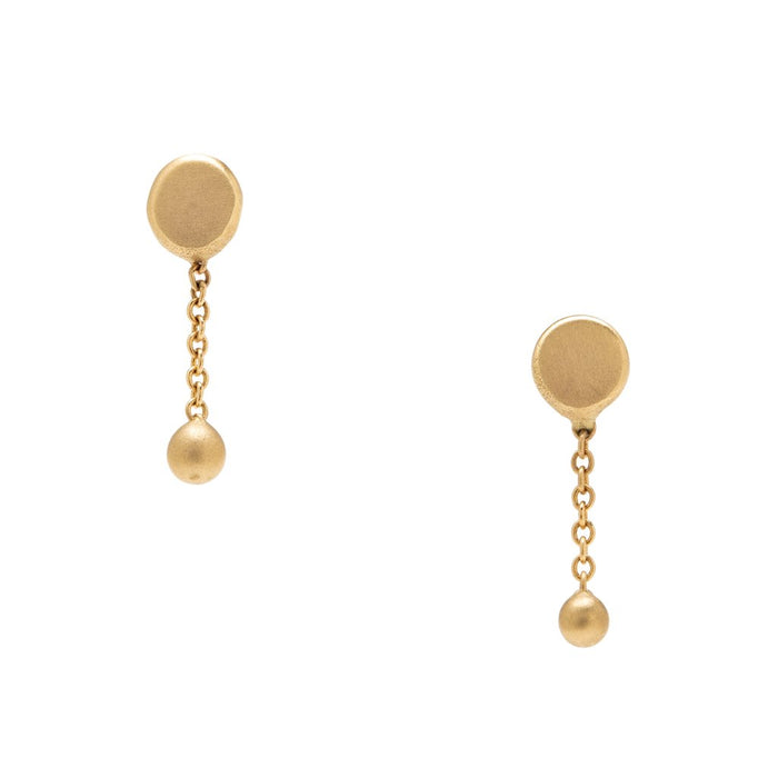 Tiny Ball + Chain Earrings